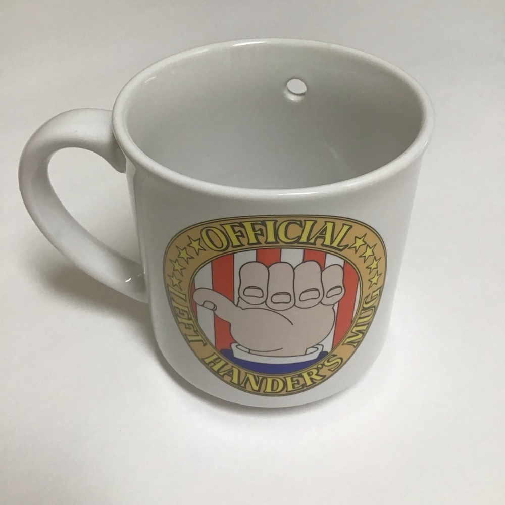 Left Handers Coffee Mug Cup Lefties Book LOT 1980’s Gift Kitchen Vintage Korea - Picture 12 of 16